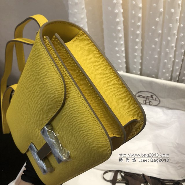 Hermes空姐包 愛馬仕Constance半手工19cm Epsom掌紋小牛進口皮 Hermes單肩斜挎包  tdh2124